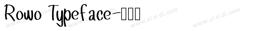 Rowo Typeface字体转换